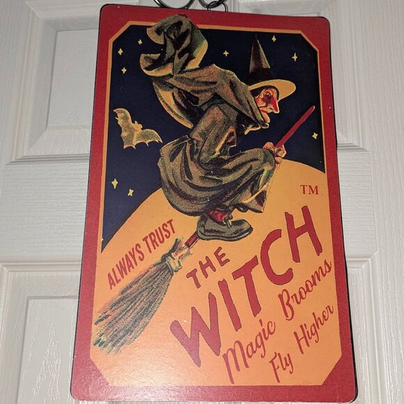 Vintage Style Witch Metal Sign - Picture 1 of 1